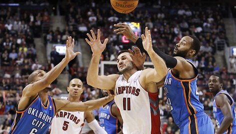 Toronto &bdquo;Raptors&ldquo; ir Oklahomos &bdquo;Thunder&ldquo; susitikimo akimirkos