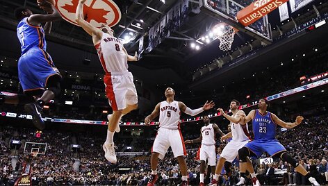 Toronto &bdquo;Raptors&ldquo; ir Oklahomos &bdquo;Thunder&ldquo; susitikimo akimirkos