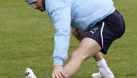 Davidas Beckhamas susižeidė &bdquo;Tottenham Hotspur&ldquo; treniruotėje 