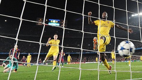 &bdquo;Barcelona&ldquo; atker&scaron;ijo &bdquo;Arsenal&ldquo; ir žengė į kitą UEFA Čempionų lygos etapą 