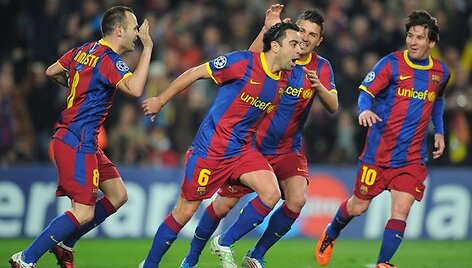 &bdquo;Barcelona&ldquo; atker&scaron;ijo &bdquo;Arsenal&ldquo; ir žengė į kitą UEFA Čempionų lygos etapą 