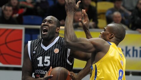 &bdquo;Khimki&ldquo; ir &bdquo;Partizan&ldquo; rungtynių akimirka