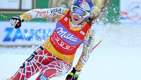 Lindsey Vonn i&scaron;kovojo dar vieną pergalę.
