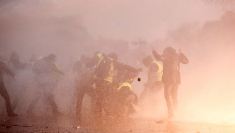 „Geltonųjų liemenių“ protestuotojai