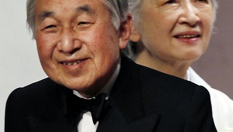 Imperatorius Akihito ir jo žmona Michiko