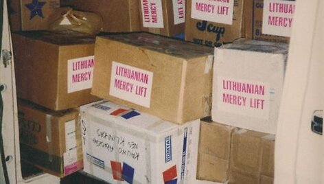 &bdquo;Lithuanian Mercy Lift&ldquo; parodos eksponatas.