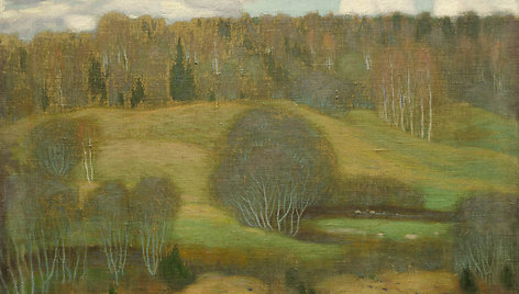 Dailininko Petro Kalpoko (1880–1945) paveikslas „Rudeniškas peizažas“