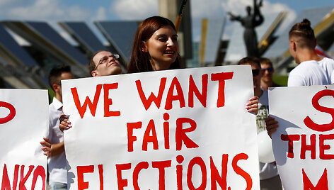 Baltarusija. A&scaron;tunta protestų diena