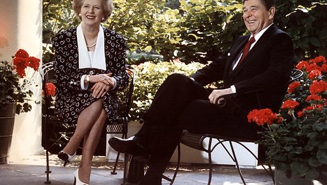 Margaret Thatcher ir JAV prezidentas Ronaldas Reaganas (1987 m.)