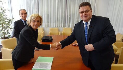 Italijos užsienio reikalų ministrė Emma Bonino ir Linas Linkevičius