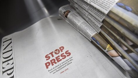 I&scaron;leistas paskutinis &bdquo;The Independent&ldquo; numeris