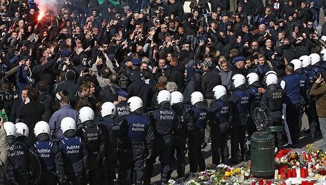 Proteste skambėjo nacistinės idėjos