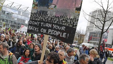 Protestas prie&scaron; Baracką Obamą