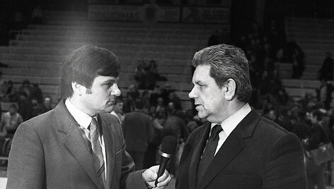 Alvydas Staniulis (kairėje) ir Vladas Garastas 1986 metais