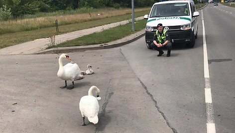 Pareigūnai trumpam sustabdė eismą