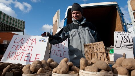 Banko darbuotojui turgavietėje vykdė akciją
