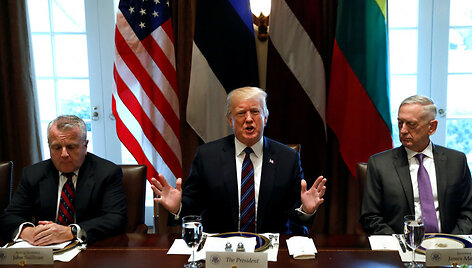 Donaldo Trumpo ir Baltijos &scaron;alių vadovų susitikimas