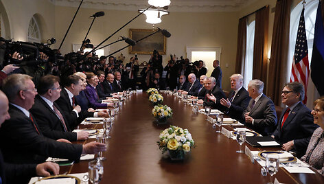 Donaldo Trumpo ir Baltijos &scaron;alių vadovų susitikimas