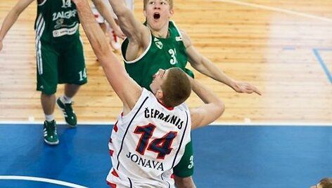 Jonavos &bdquo;Triobet&ldquo; ir Kauno &bdquo;Žalgiris-A.Sabonio KC&ldquo; susitikimas