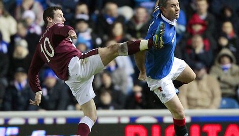 &bdquo;Rangers&ldquo; &ndash; &bdquo;Hearts&ldquo; rungtynių akimirka