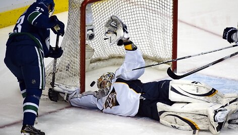 &bdquo;Predators&ldquo; vartininkas Pekka Rinne'as buvo nepramu&scaron;amas