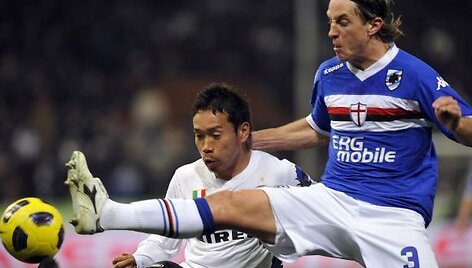 &bdquo;Inter&ldquo; &ndash; &bdquo;Sampdoria&ldquo; rungtynių akimirka