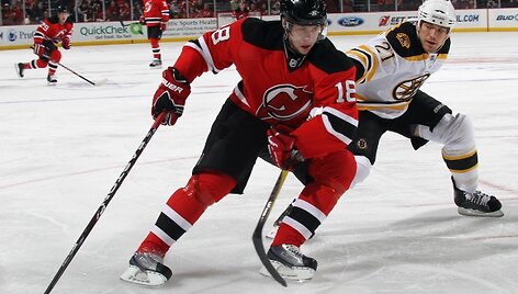 &bdquo;Devils&ldquo; &ndash; &bdquo;Bruins&ldquo; rungtynių akimirka
