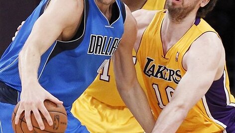 Dirkas Nowitzkis ir Pau Gasolis