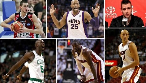 J.Valančiūnas, V.Carteris, D.Motiejūnas, K.Garnettas, D.Wade'as ir Ž.Ilgauskas