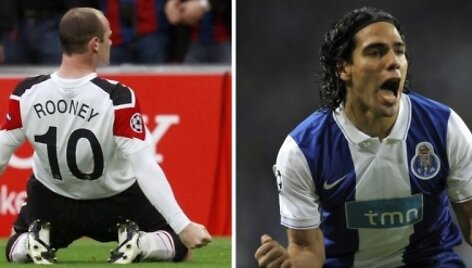 Wayne'as Rooney ir Radamelas Falcao