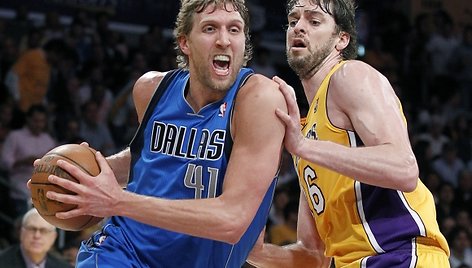 Dirkas Nowitzkis ir Pau Gasolis