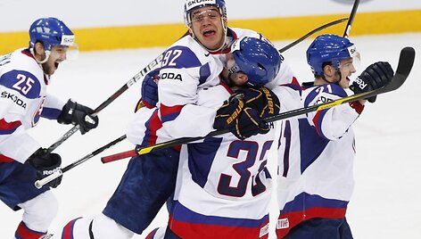 Slovakijos ledo ritulininkų džiaugsmas