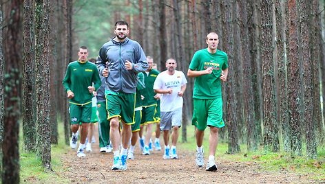 Lietuvos krep&scaron;inio rinktinės treniruotė Palangoje
