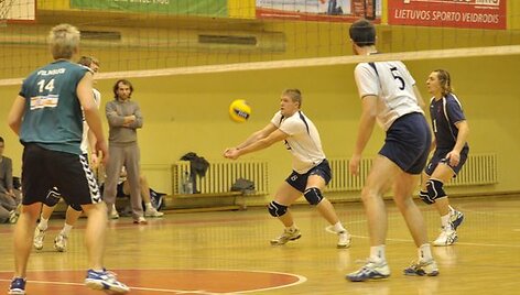 Lietuvos vyrų tinklinio čempionato rungtynių &bdquo;Flamingo Volley/SM Tauras&ldquo; &ndash; &bdquo;Ąžuolas&ldquo; akimirka