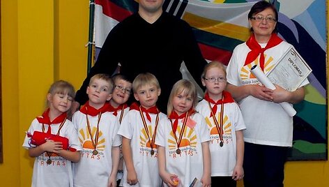 Mindaugas Mizgaitis darželinukų sporto &scaron;ventėje