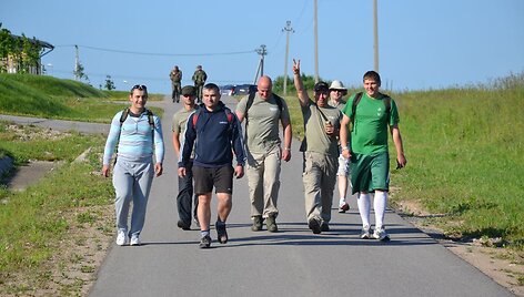 Pėsčiųjų žygio akimirka