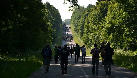 Pėsčiųjų žygio akimirka