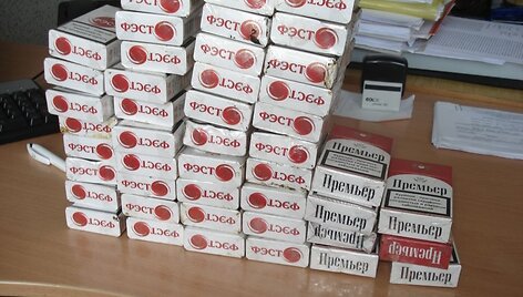 Sulaikyti kontrabandiniai rūkalai