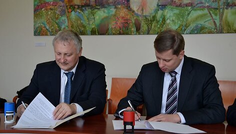 LSU rektorius prof.habil.dr. Albertas Skurvydas ir Kauno meras Andrius Kupčinskas