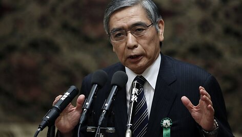 Japonijos centrinio banko vadovas Haruhiko Kuroda