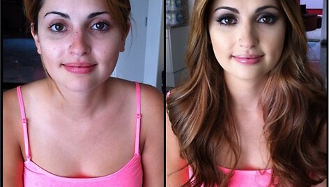 Natasha Malkova su ir be makiažo