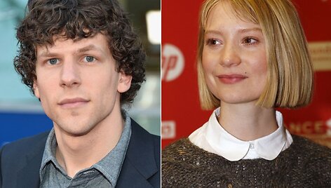 Jesse'is Eisenbergas ir Mia Wasikowska