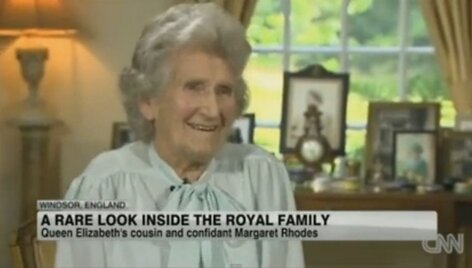 Karalienės Elizabeth II pusseserė Margaret Rhodes