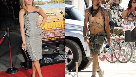 Jennifer Aniston ir jos brolis AJ Anistonas