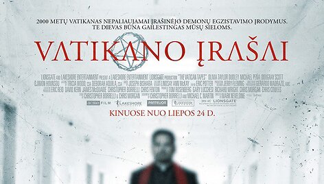 Siaubo filmo &bdquo;Vatikano įra&scaron;ai&ldquo; plakatas