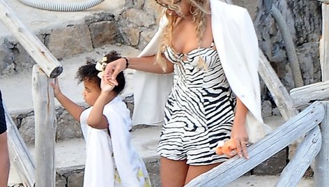 Beyonce su dukra Blue Ivy Italijoje