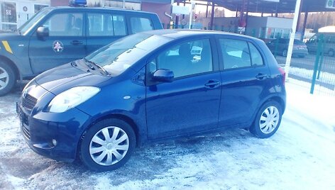 Medininkų punkte sulaikytas automobilis &bdquo;Toyota Yaris&ldquo;