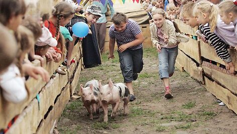 Par&scaron;elių lenktynės Kauno senamiestyje