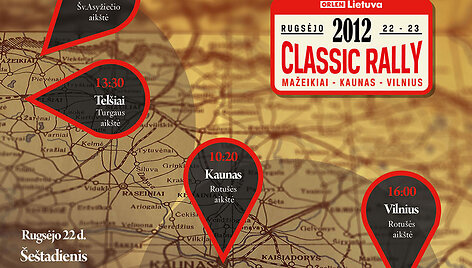 &bdquo;Orlen Lietuva Classic Rally&ldquo; žemėlapis