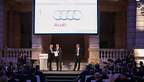 &bdquo;Audi&ldquo; atstovams įteikiamas &bdquo;Best Employer in 2014&ldquo; apdovanojimas